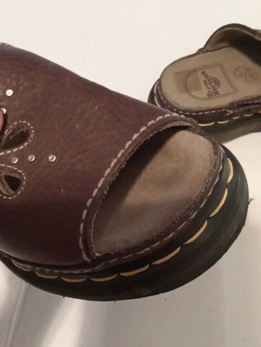 Dr Martens Vintage Kids Girls Sandals Slip On Chunky Flower Open Toe Size 12.5